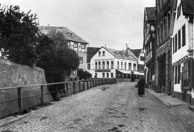 Ortsbildausschnitt obere Hauptstraße um 1900