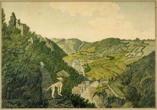 Blick auf Burg Are und Altenahr (1820) Blick auf Burg Are und Altenahr (1820)