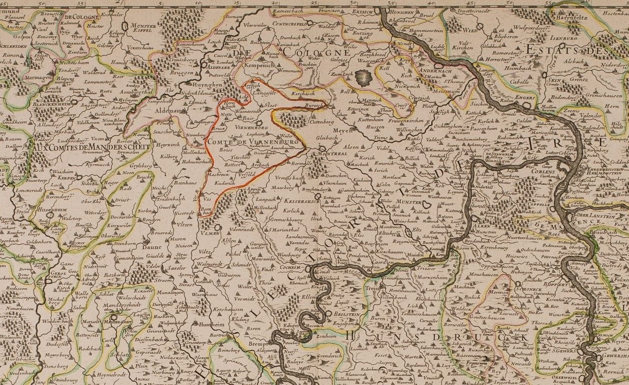 Kartenausschnitt 1696