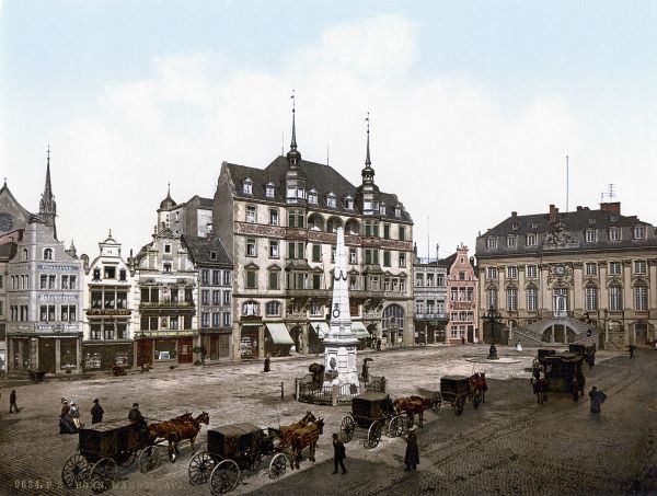 Marktplatz Bonn um 1900