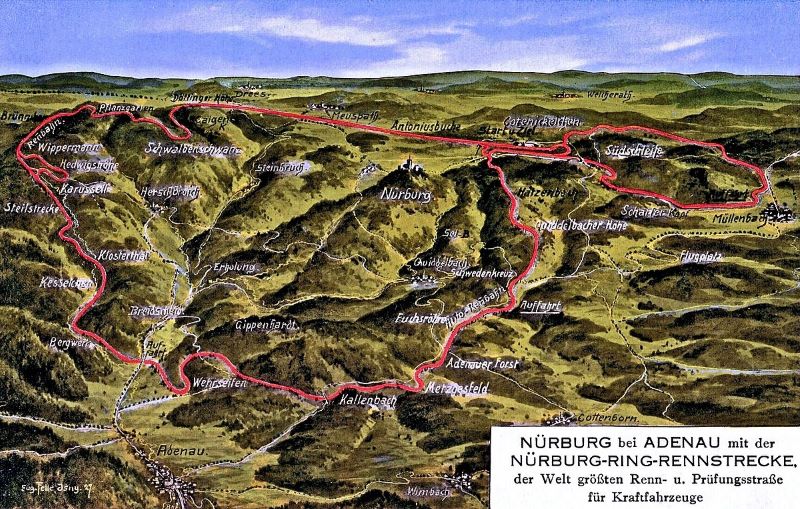 Karte Nürburgring 1927