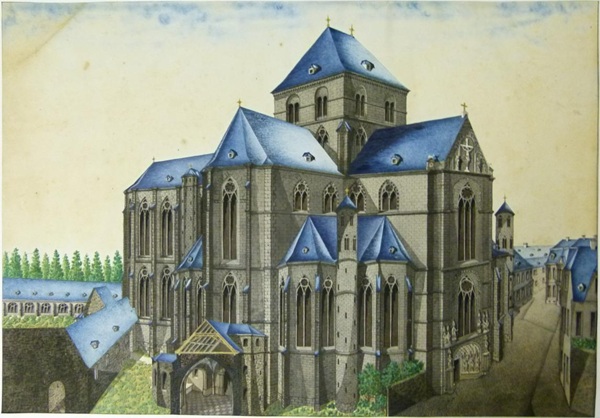 Die Trierer Liebfrauenkirche von Nordwesten 1808 Die Trierer Liebfrauenkirche von Nordwesten 1808